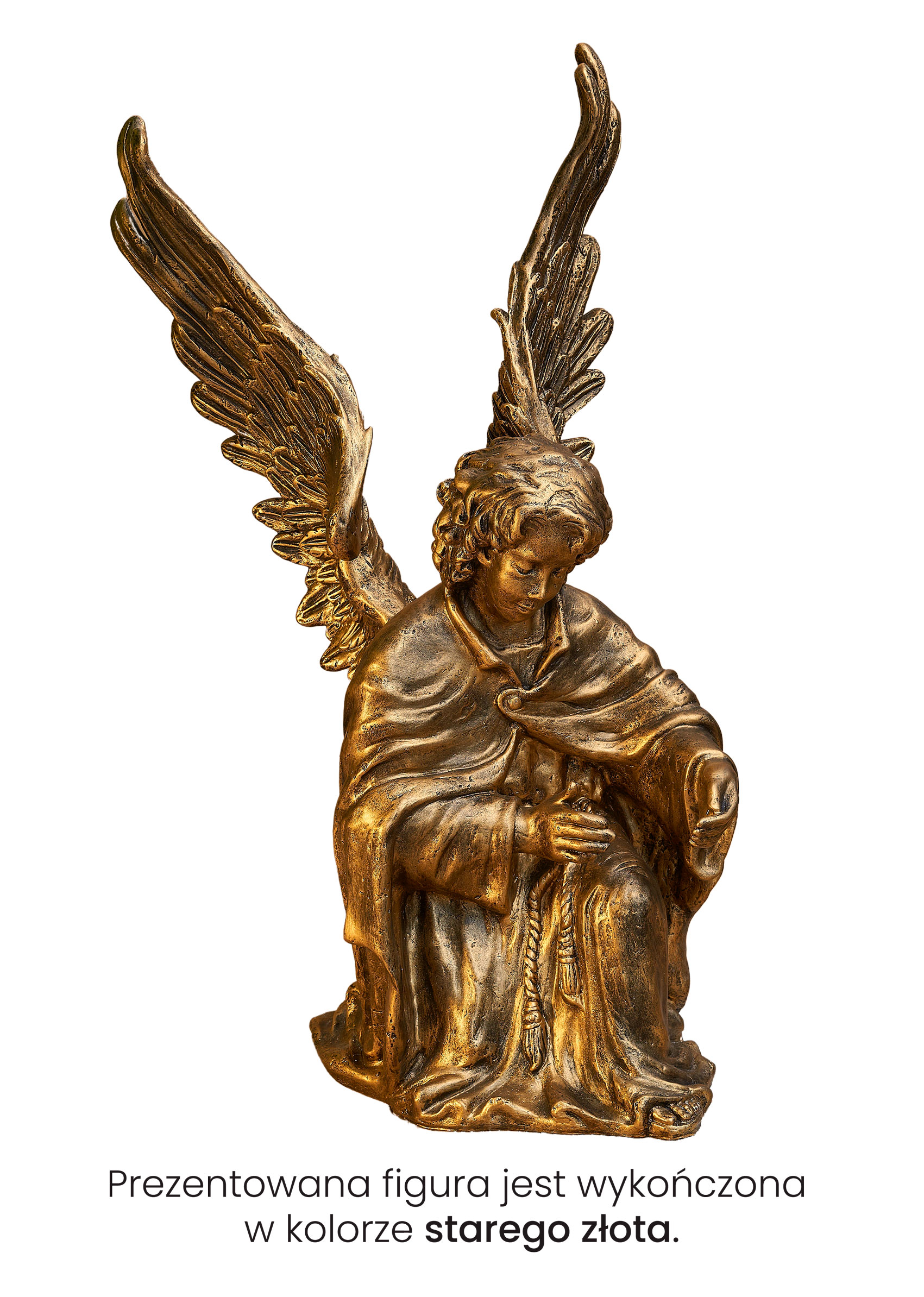 Anioł klęczący - Figurka nagrobkowa - 98 cm - R93