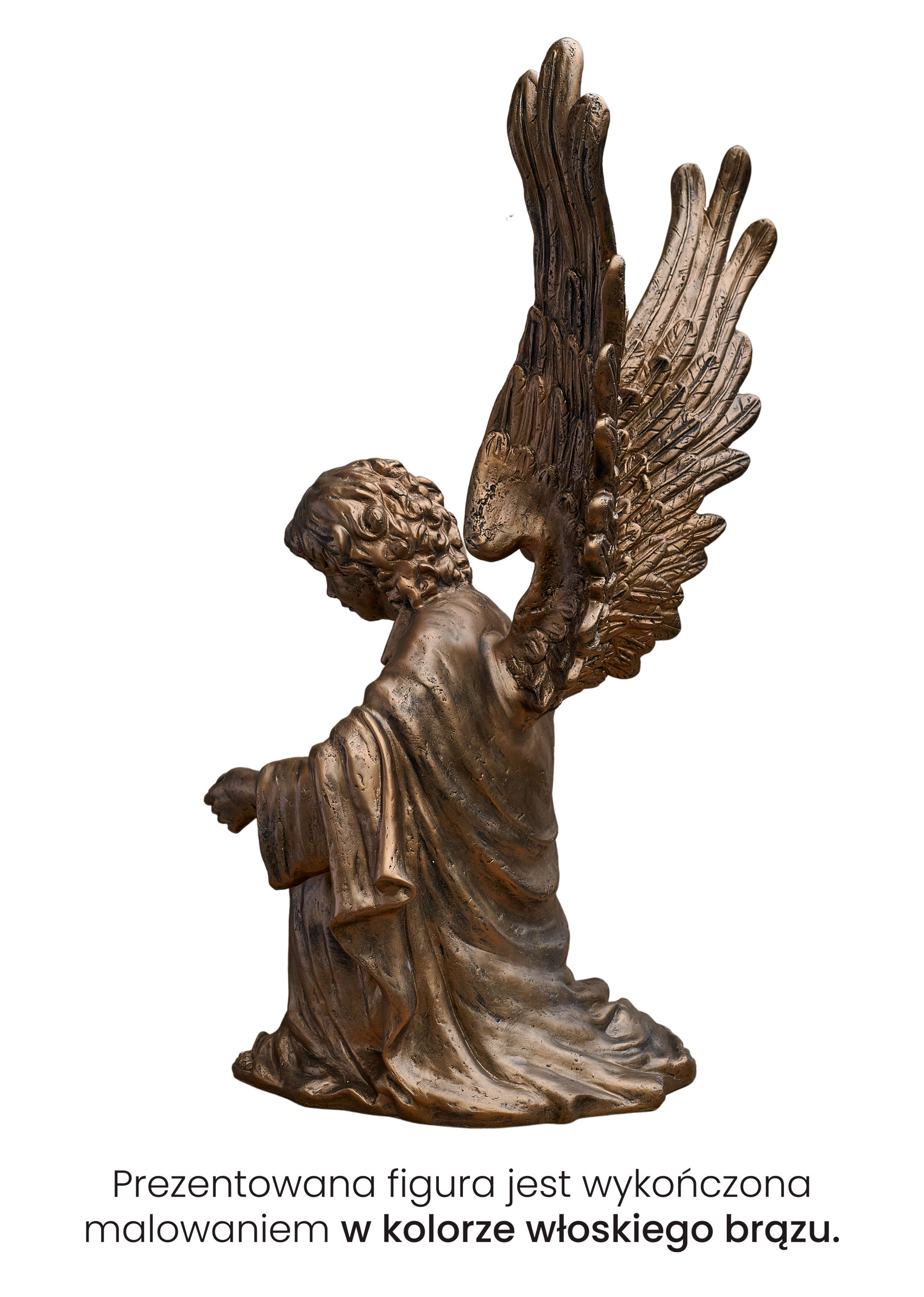 Anioł klęczący - Figurka nagrobkowa - 98 cm - R93