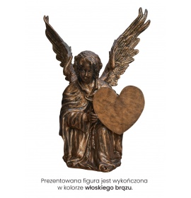 Anioł klęczący z sercem - Figura na pomnik - 98 cm - R 93