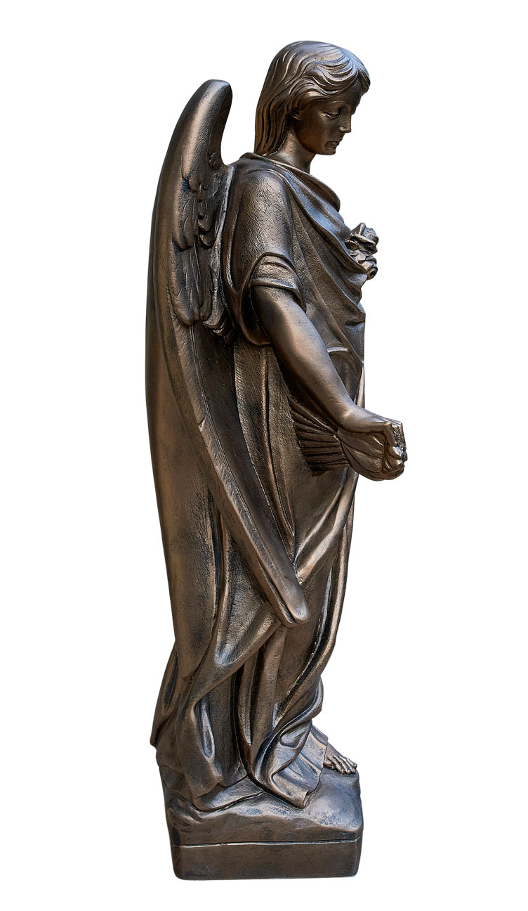 Anioł z kwiatami - Figura na pomnik - 69 cm - R 219