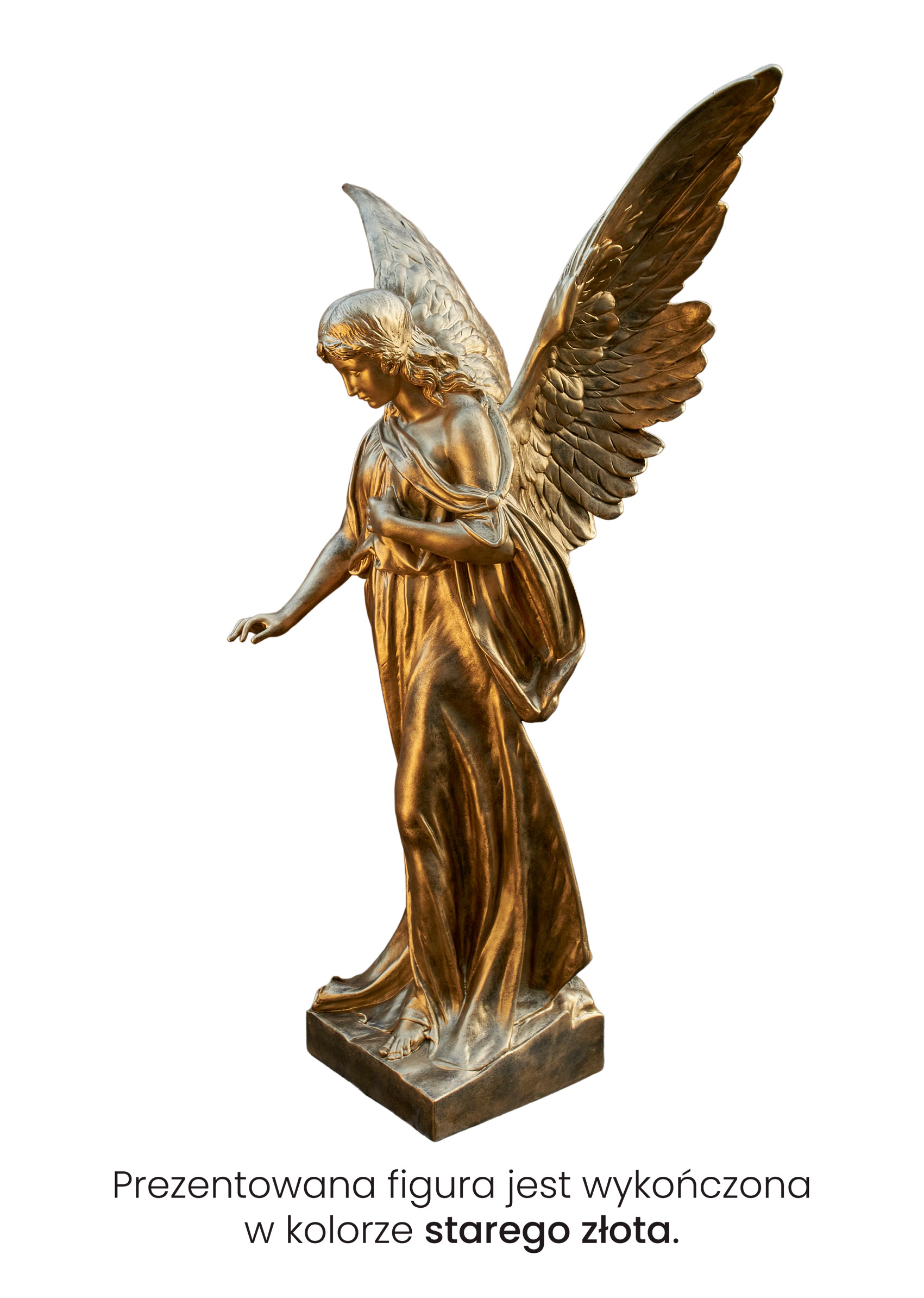 Anioł ze skrzydłami - Figura sakralna - 162 cm - R12