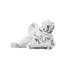 Aniołek leżący na skale - Rzeźba na pomnik - 23x39 cm - R07