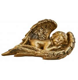 Aniołek leżący ze skrzydełkami - Rzeźba nagrobna - 28x16 cm - R 04