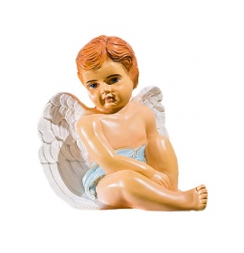 Aniołek siedzący ze skrzydełkami - Figurka sakralna - 30 cm - R 08