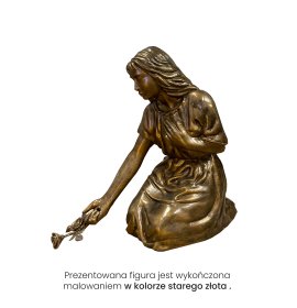 Dziewczynka z różą - Figura nagrobkowa - 70 cm - R464