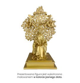 Figura Matki Bożej Gietrzwałdzkiej na tronie – wizerunek z objawień