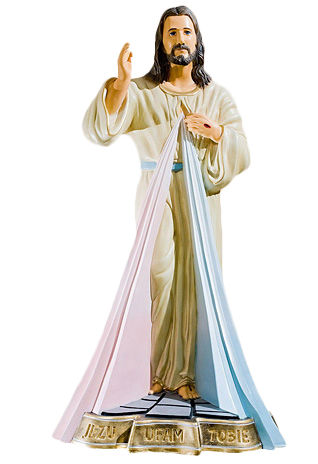 Jezus Miłosierny - Jezu Ufam Tobie - Figura nagrobkowa - 90 cm - R 170