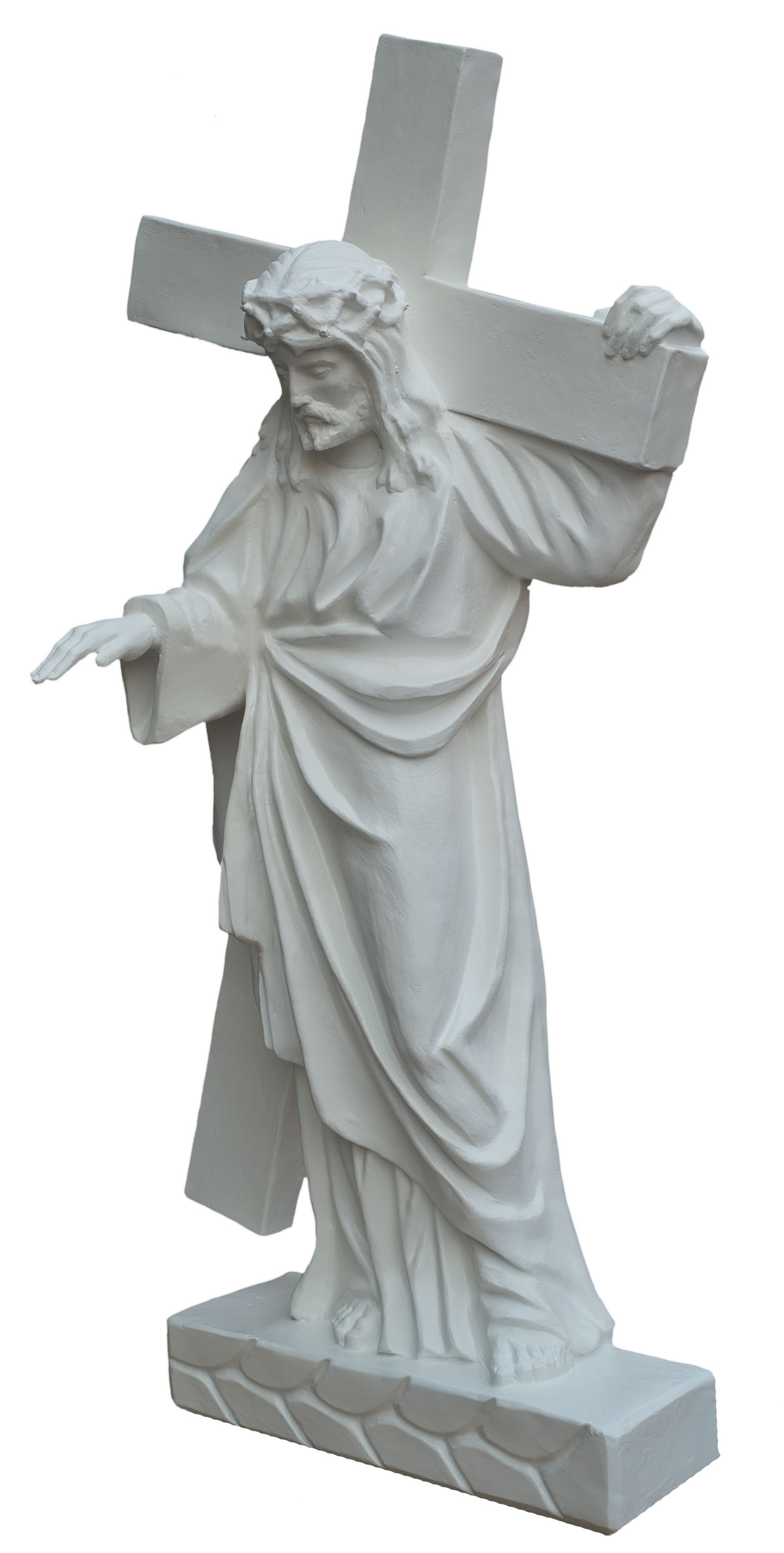 Jezus z krzyżem - Figura nagrobkowa - 117 cm - R 155