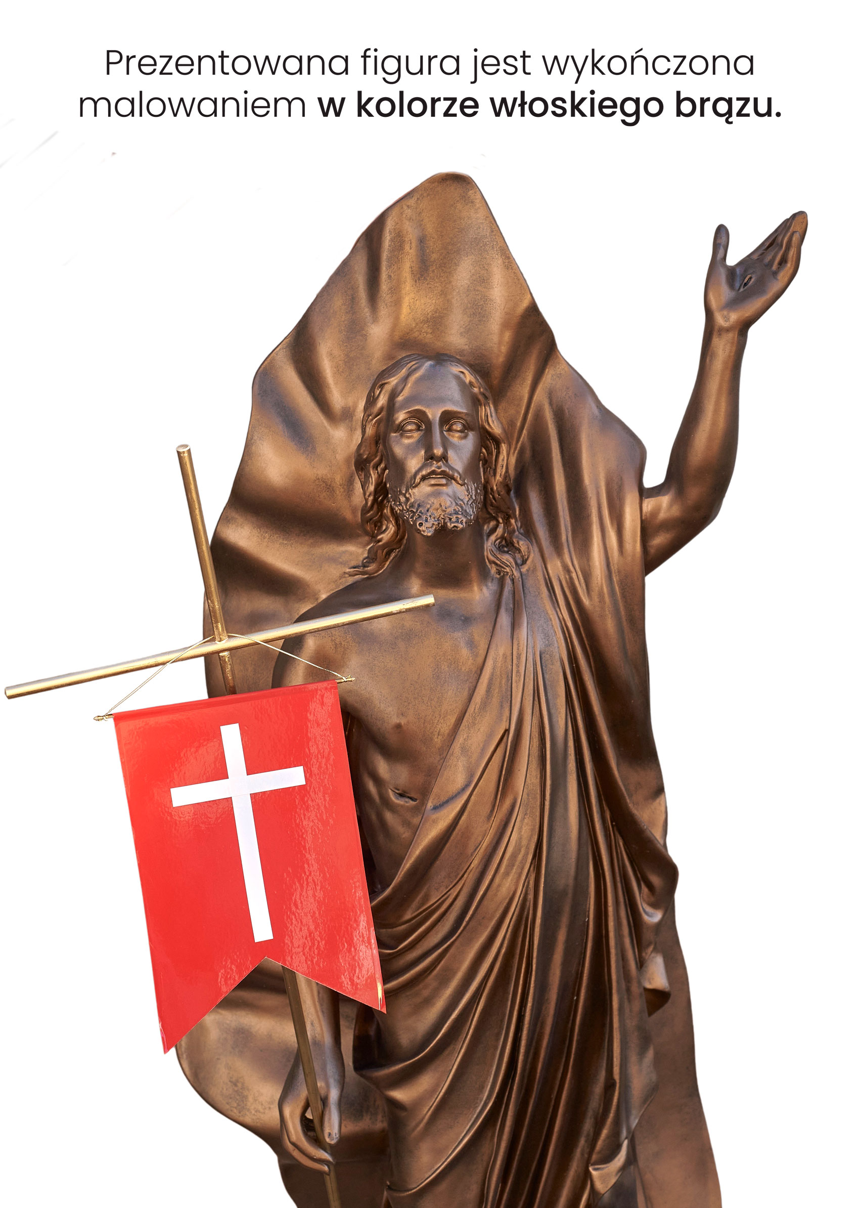 Jezus Zmartwychwstały - Rzeźba nagrobna - 134 cm - R128