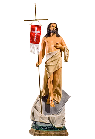 Jezus Zmartwychwstały - Rzeźba nagrobna - 63 cm - R122