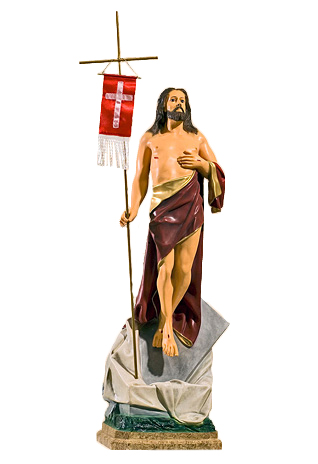 Jezus Zmartwychwstały - Rzeźba nagrobna - 63 cm - R122