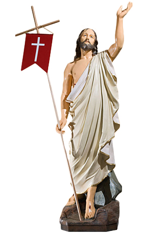 Jezus Zmartwychwstały - Rzeźba nagrobna - 110 cm - R125