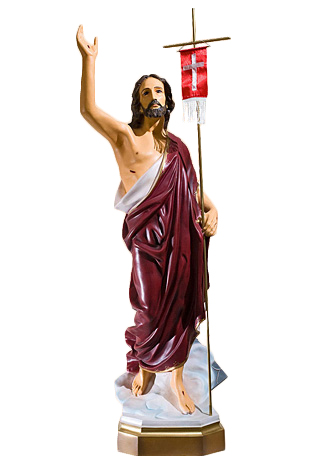 Jezus Zmartwychwstały - Rzeźba nagrobna - 89,5 cm - R124