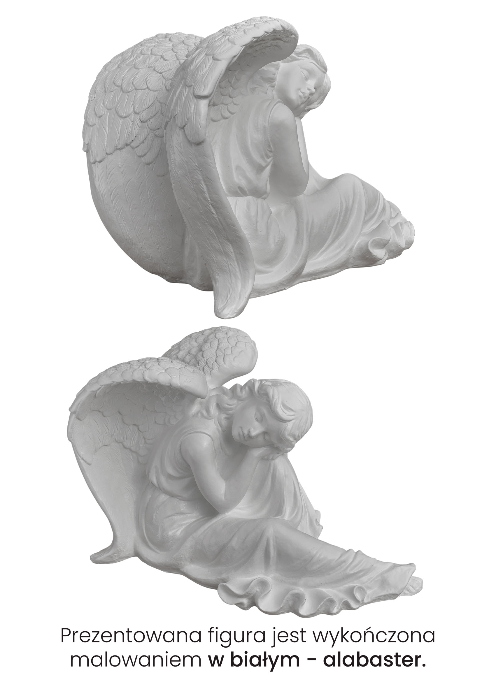 Mały Anioł Śpiący - Figura nagrobna - 23x23 cm - R157