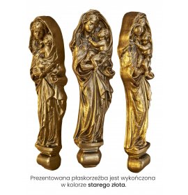 Matka Boża z Dzieciątkiem - Płaskorzeźba nagrobna - 41 cm - P05