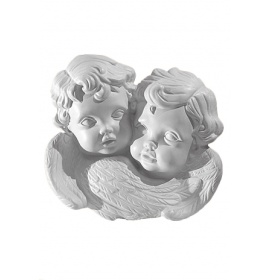 Para aniołków ze skrzydełkami - Rzeźba sakralna - 30x20 cm - R 80