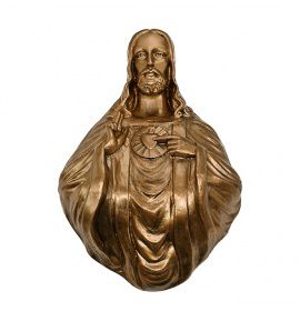Serce Jezusa - Płaskorzeźba nagrobna - 40 cm - P3
