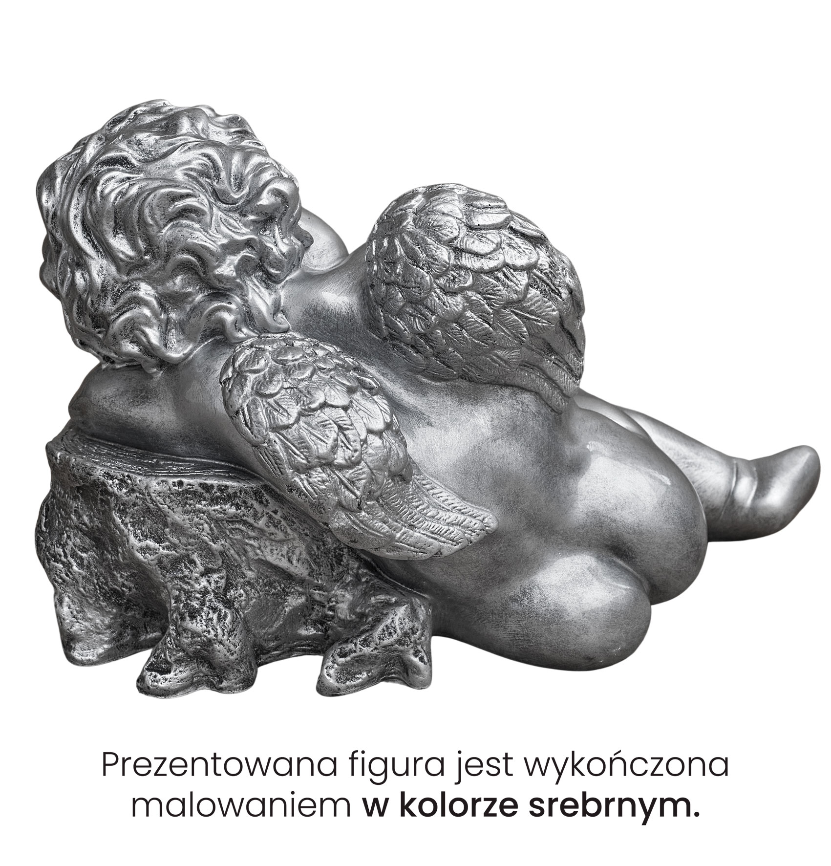 Śpiący Aniołek - Rzeźba nagrobna - 41 × 23 cm - R91